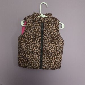 Leopard Print Puffer Vest